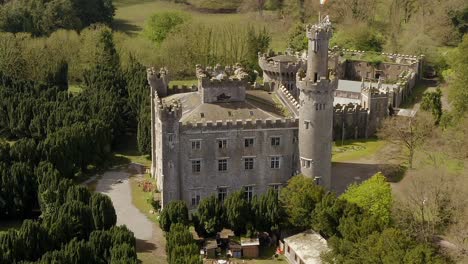 Aerial-dolly-of-Charleville-Castle