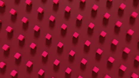 cubos rosados en un fondo marrón