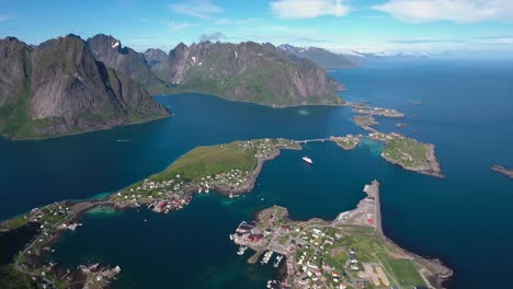 Imágenes-Aéreas-De-Las-Islas-Del-Archipiélago-Lofoten