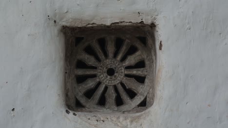 close up zoom in shot of old indian style window