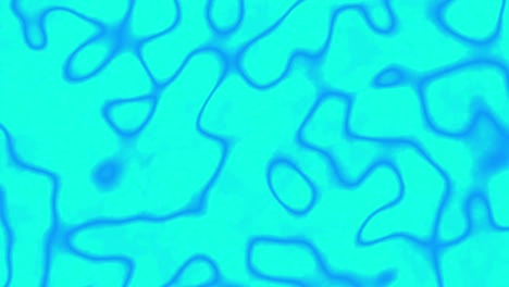 las formas redondeadas líquidas azules parecen división celular en un fondo turquesa brillante. animación de movimiento 4k abstracto patrón de ilustración vibrante telón de fondo y concepto de textura caótica con espacio de copia