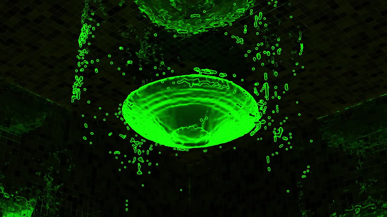 абстрактная зеленая жидкая сфера