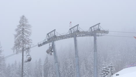 bar of chair lift station on ski resort