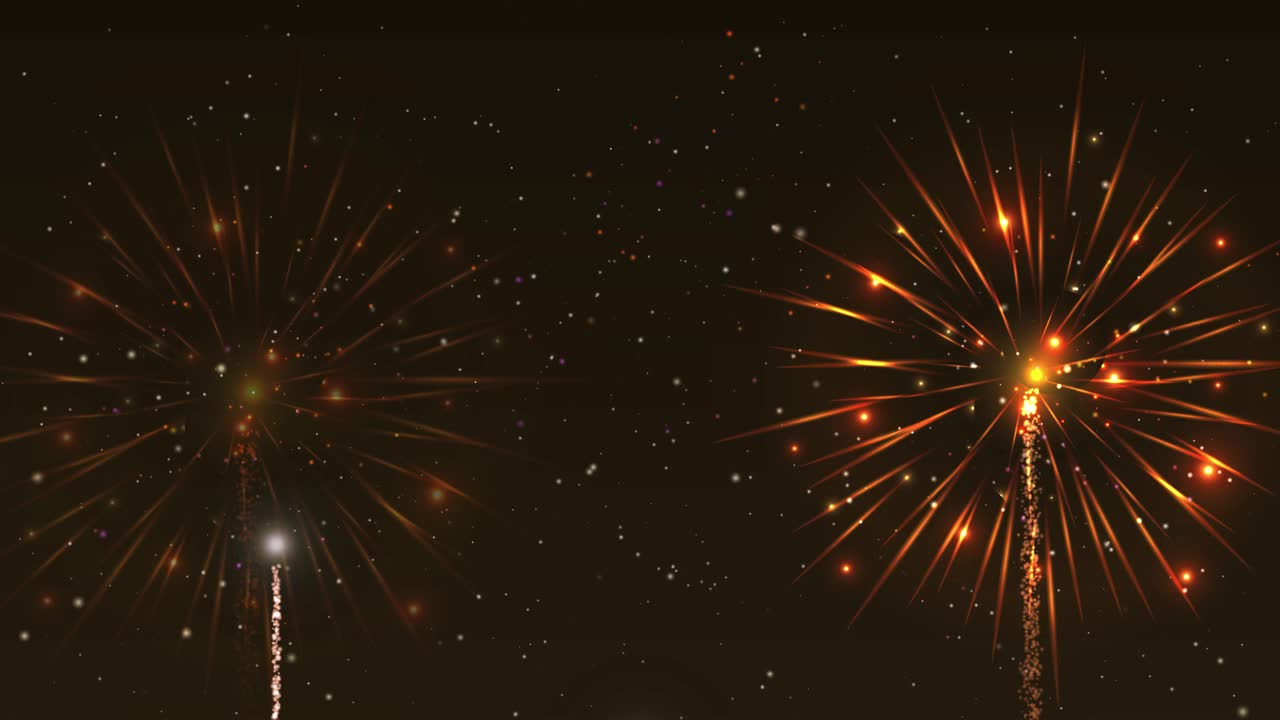 Fuochi d'artificio colorati che esplodono nel cielo notturno