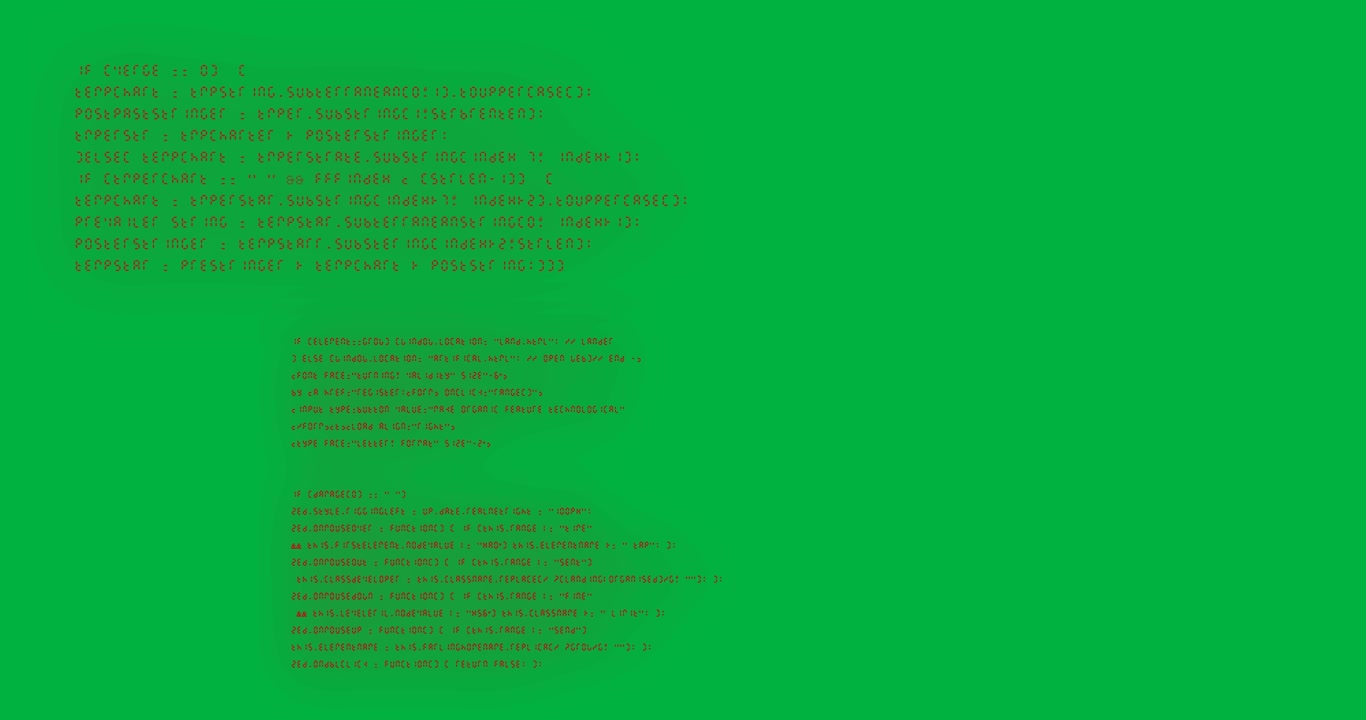 Animation of virus data processing over transparent background
