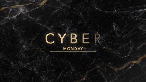 Cyber-Monday-text-on-marble-texture-with-gold-lines