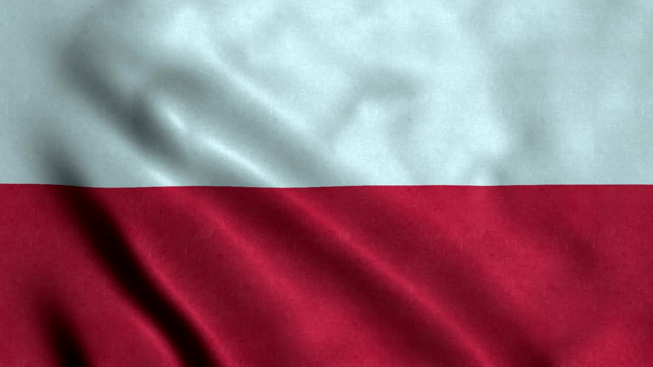 4K Seamless Loopable Flag of Poland