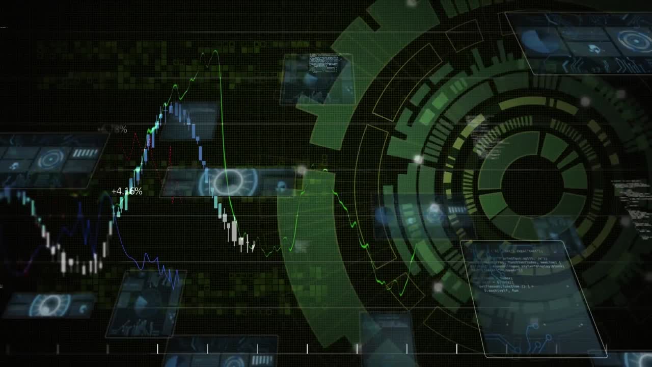 Animation of data processing over scope scanning