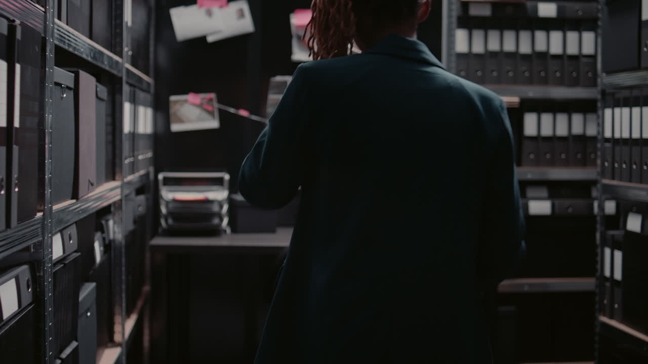 Forensic Detective Investigating a Case