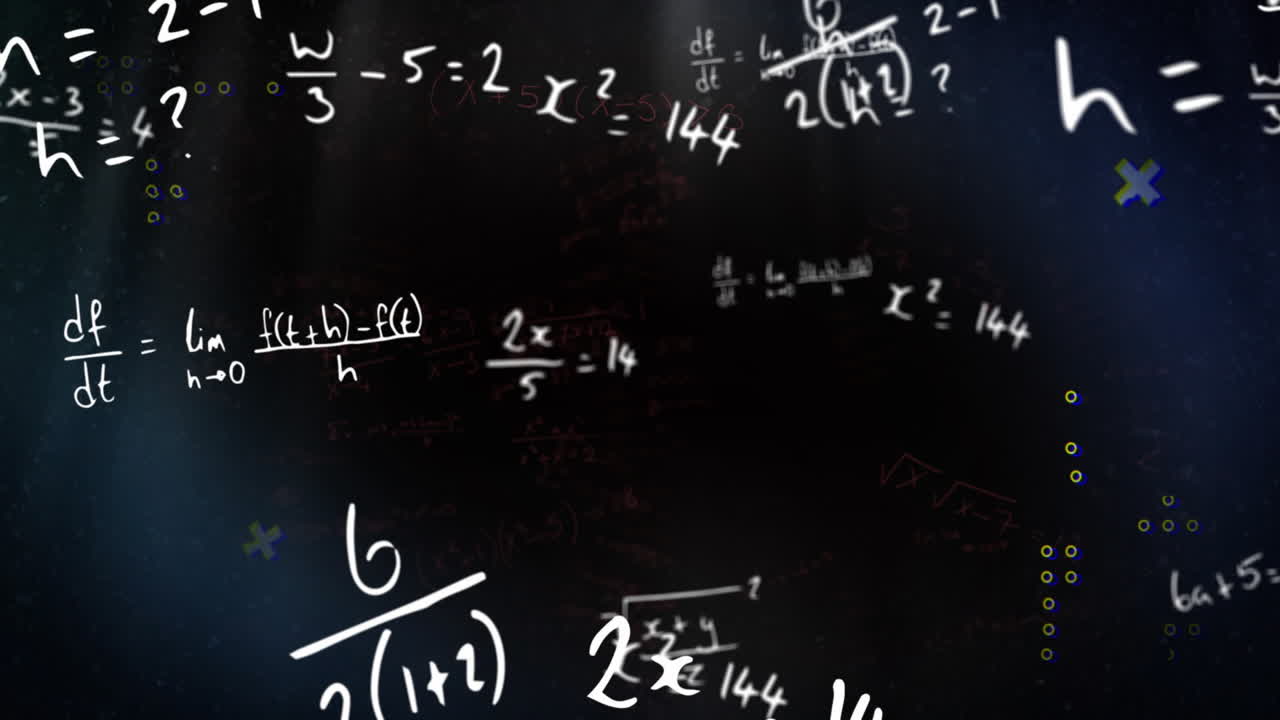 animación del procesamiento de datos científicos sobre un fondo negro
