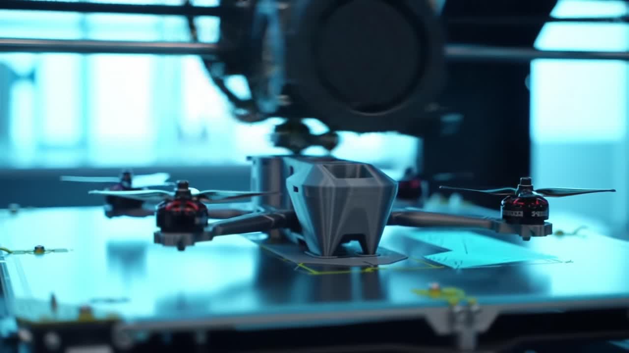 Advanced Manufacturing Process of a Drone: 3D Printing Technology in Action with Precision Engineering and Innovative Design