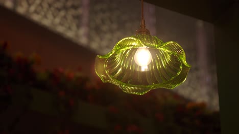 green glass pendant light