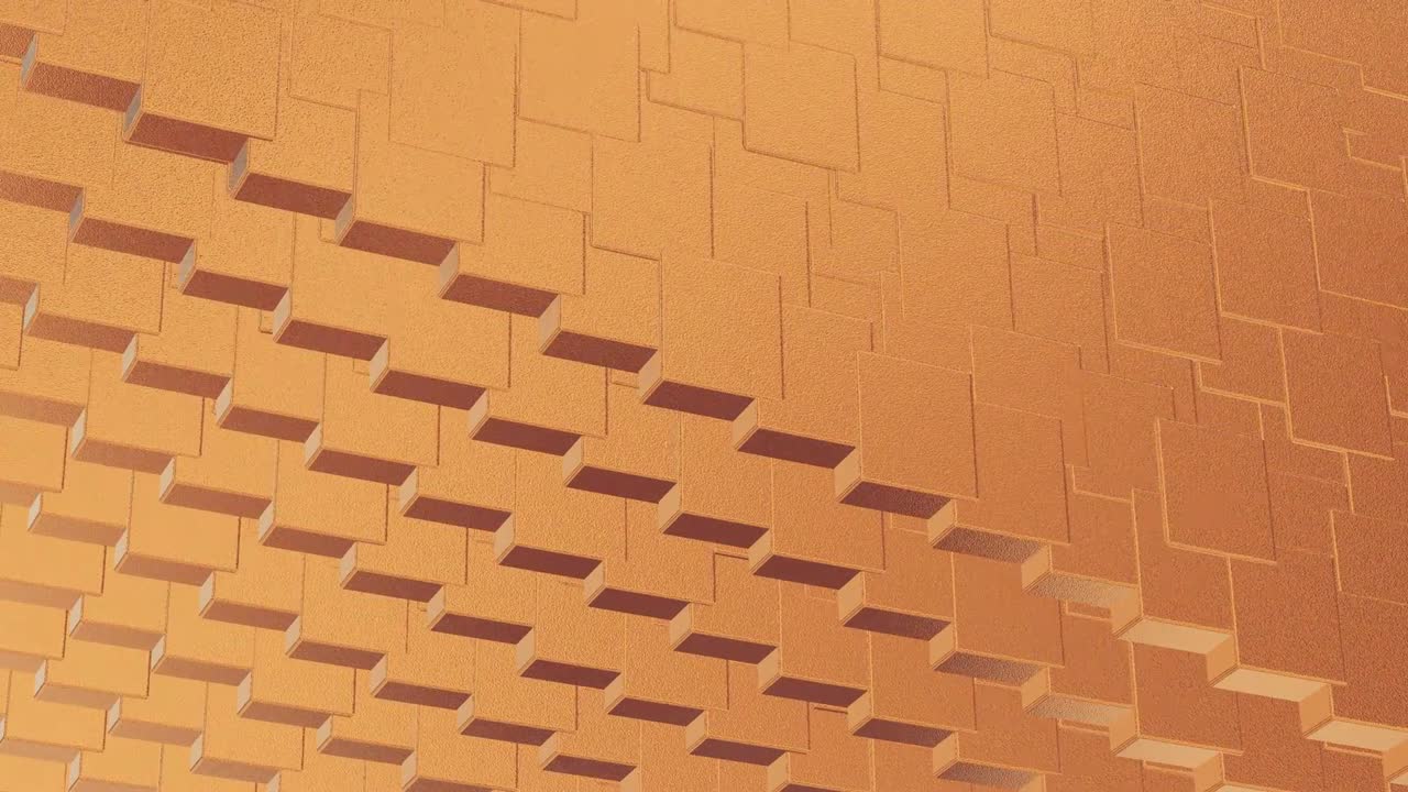 abstracto geométrico rosa fondo dorado azulejos de papel de aluminio textura de bucle sin costura fondo renderizado en 3d