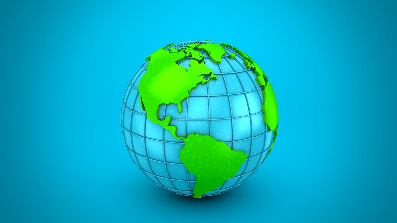 el mapa del mundo se convierte en un globo