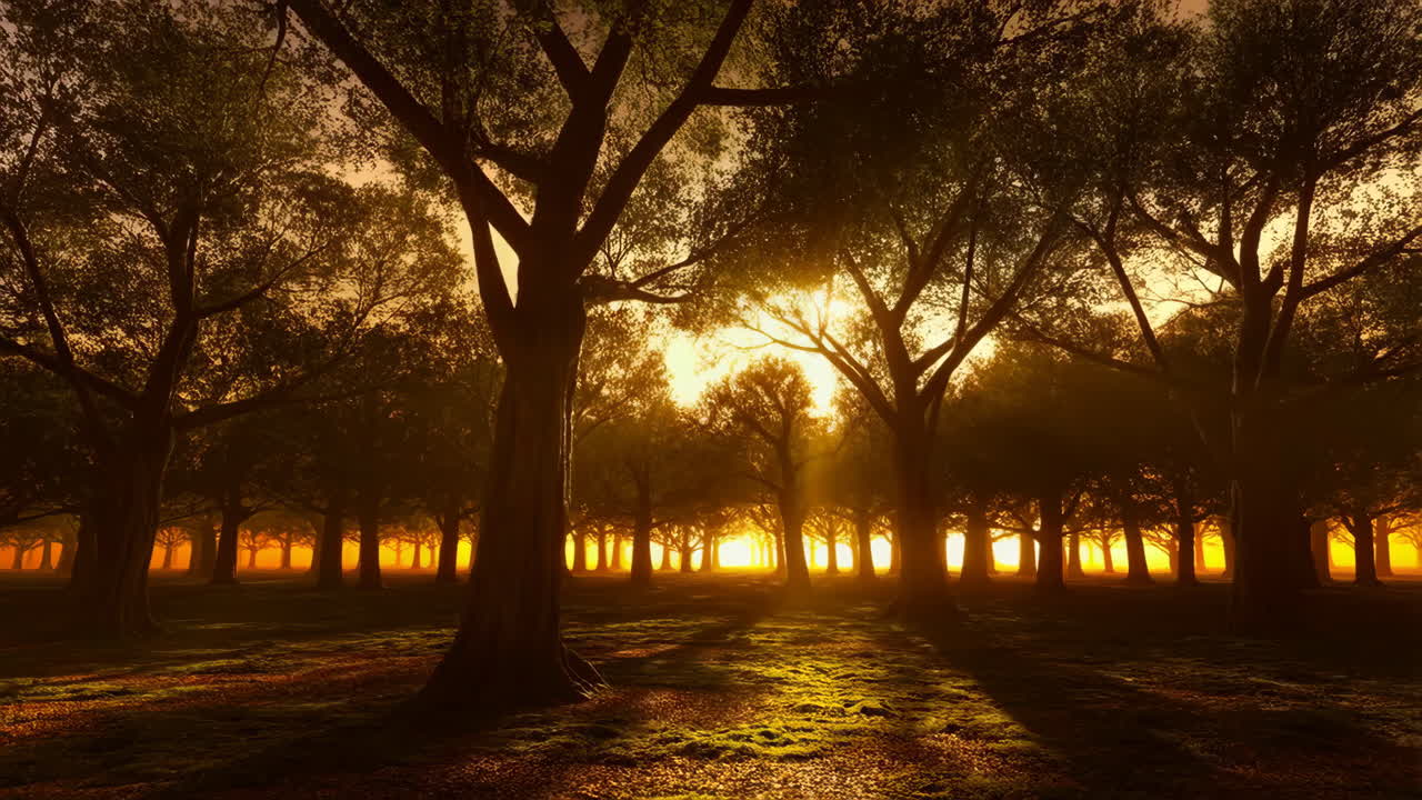 Golden Hour Light in the Forest