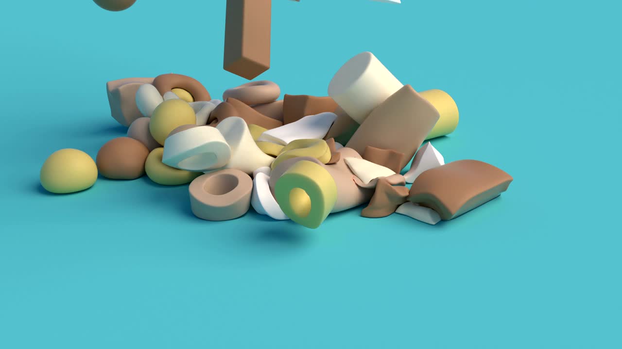 간단한 기하학적 모양, 부드러운 몸, 미니멀리즘, 커버 영상, 4k