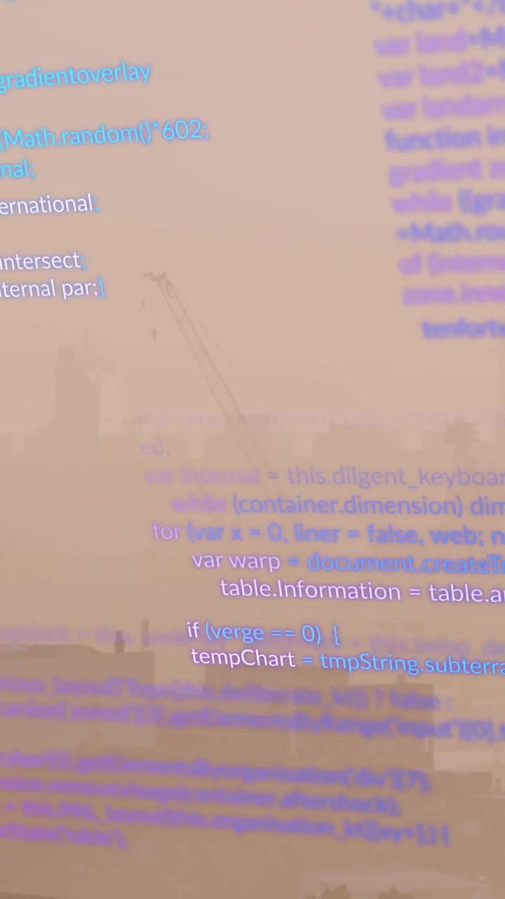 Animation of data processing against aerial view of cityscape