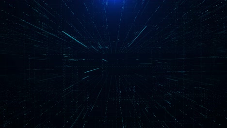 4k cyber wave technology matrix futuristic background digital cyberspace city particles digital data