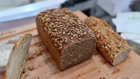 types of bread is displayed during the gulfood exhibition in the united arab emirates