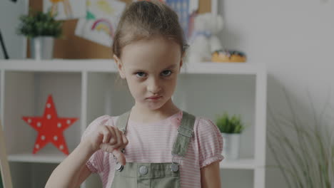 displeased girl