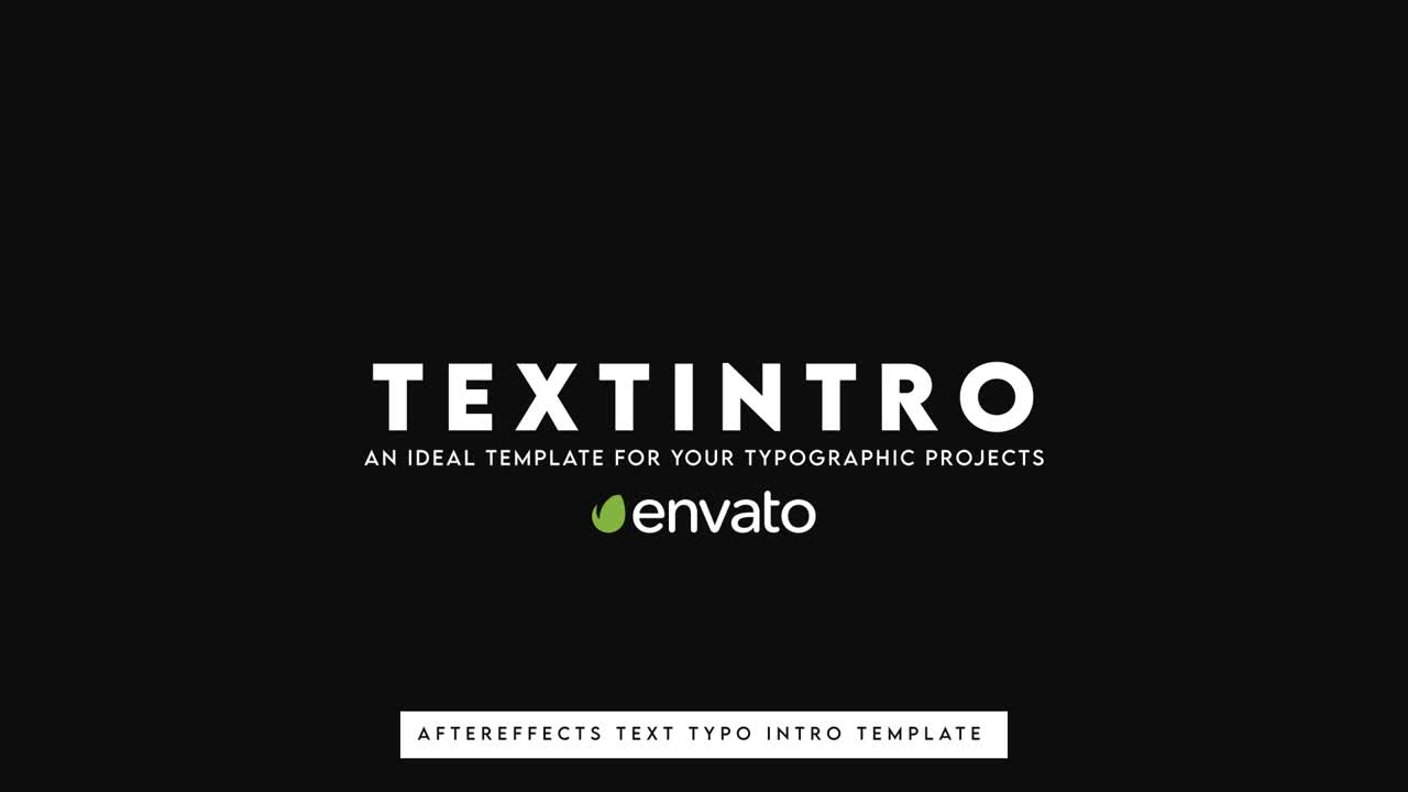 Typography Text Intro Templates