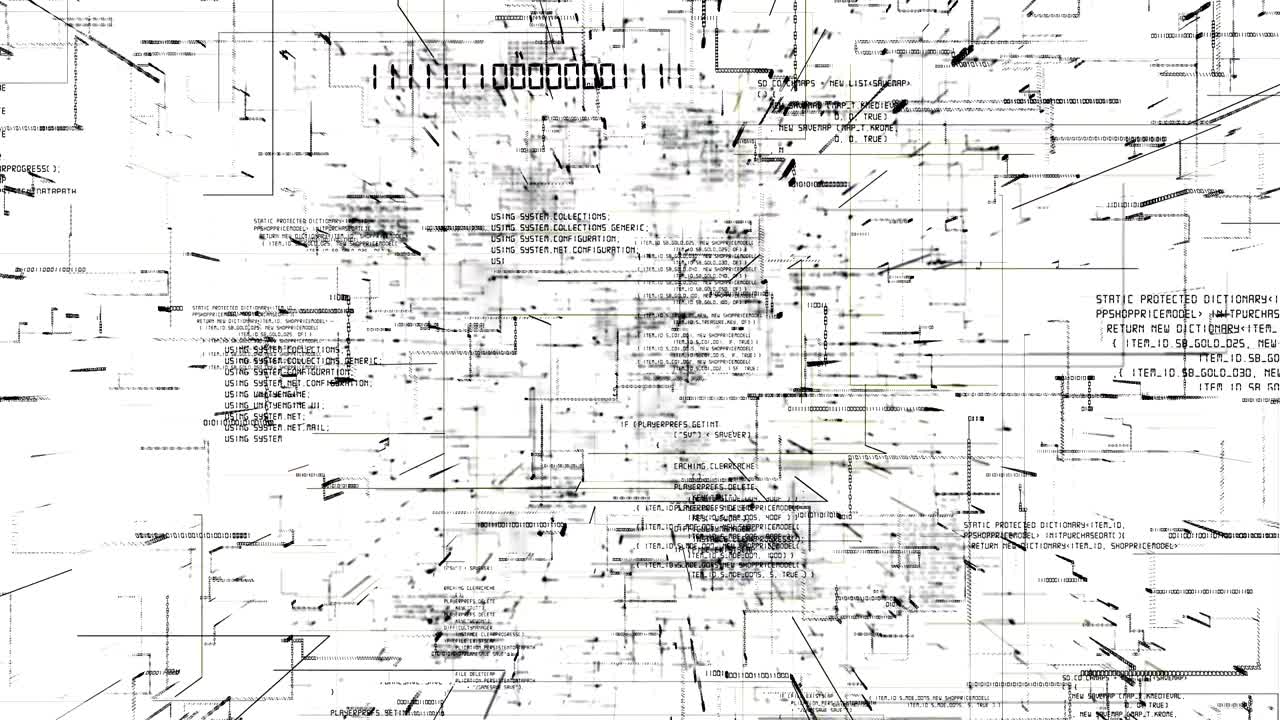 미래 추상적인 프로그래밍 다크 코드 (dark code) - 시엄리스 플라이투어 (seamless flythrough) - 알파 채널 (alpha channel)