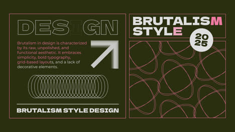 brutalism style design concept and characteristics
