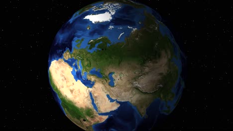 progressive close-up view of poland on earth