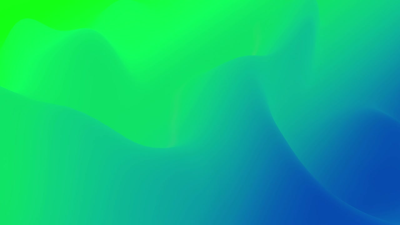 4k bucle sin costuras con fluidos abstractos gradientes verdes azules, superficie ondulada de brillo interno. hermosos gradientes de color como fondo líquido abstracto, animación suave. 3d en estilo moderno plano agradable