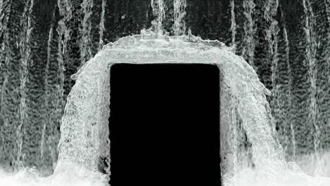 waterfall texture loop isolated on black background. 4k for mapping 3d illustration.