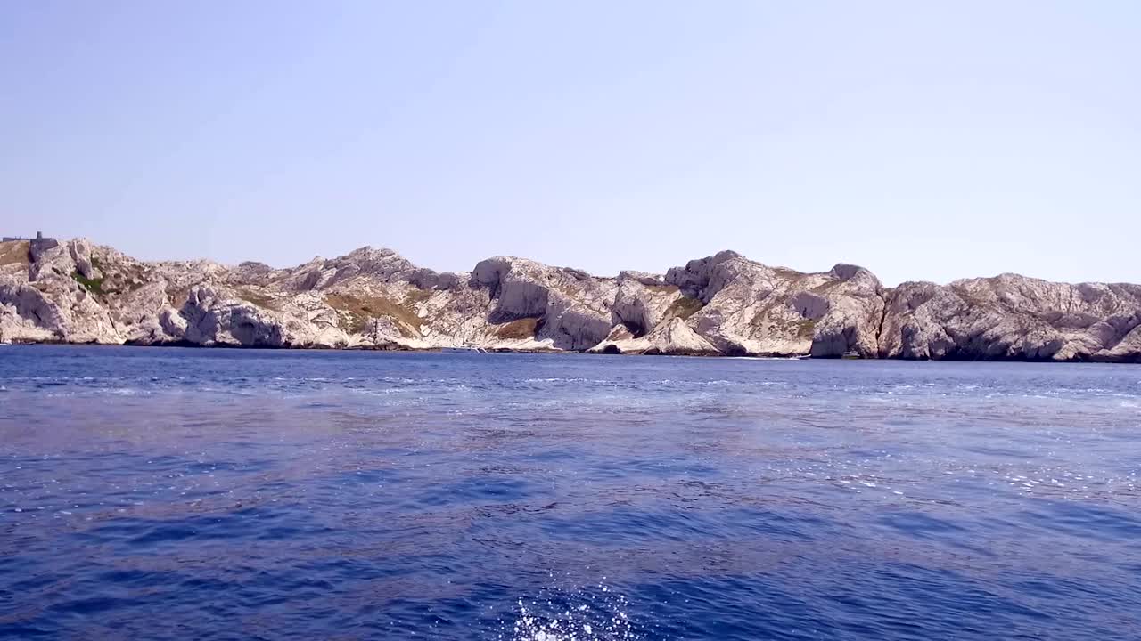 Marseille, France, Island of Frioul and Castle d'If video HD