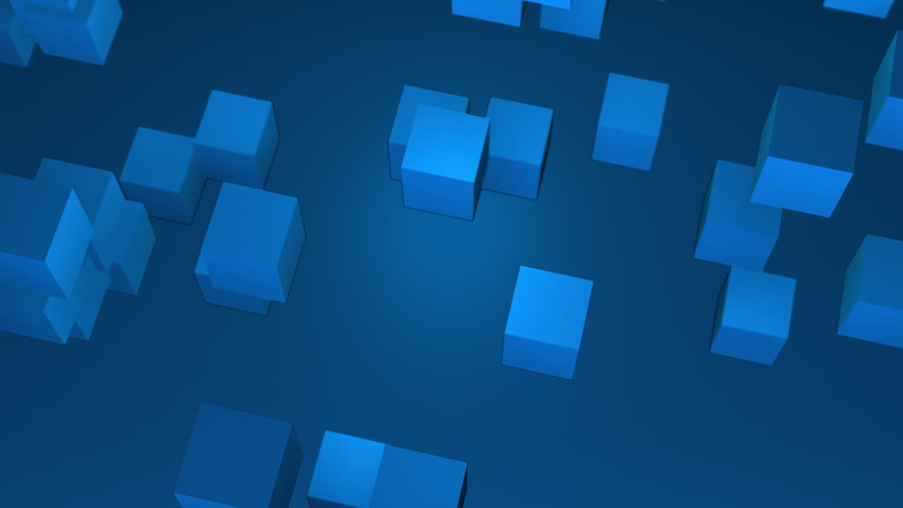 un conjunto aleatorio de cubos 3d orgánicos que forman el fondo sólido