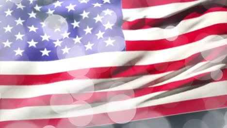 Animation-of-light-spots-over-flag-of-usa