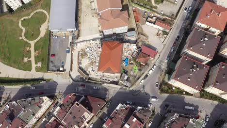 vista de la construcción de arriba hacia abajo - video de stock