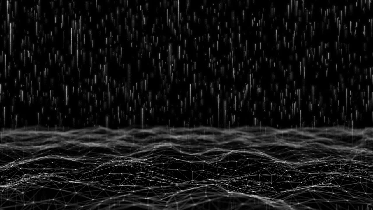 Deep abstract stage twinkling ocean wave background social media machine learning binary matrix deep