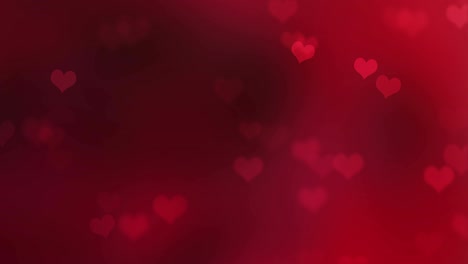 abstract valentine background with bokeh and hearts