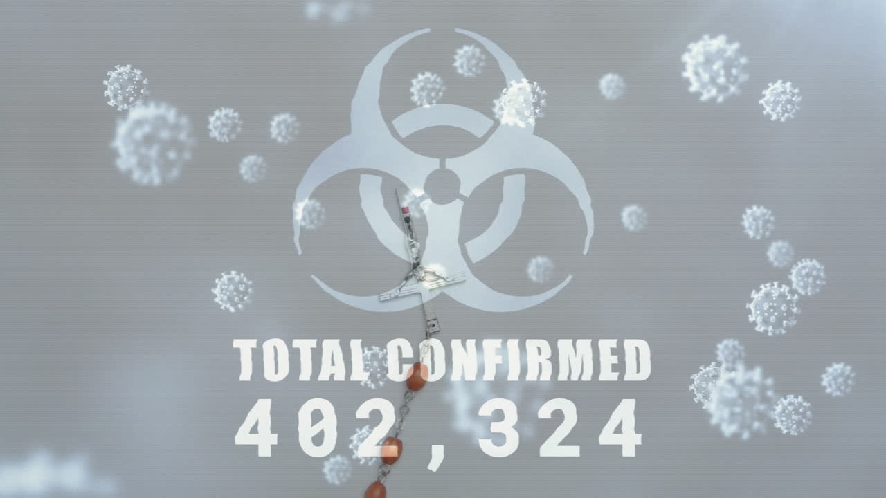 전체 확정된 숫자가  rosary spinning에 대항하여 상승하는 위험 표지