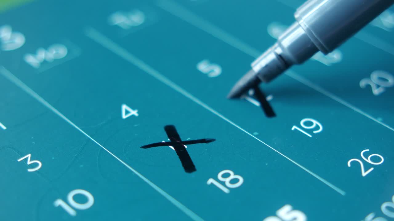 Calendar with a marked date