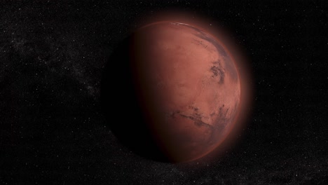 el planeta marte en el espacio