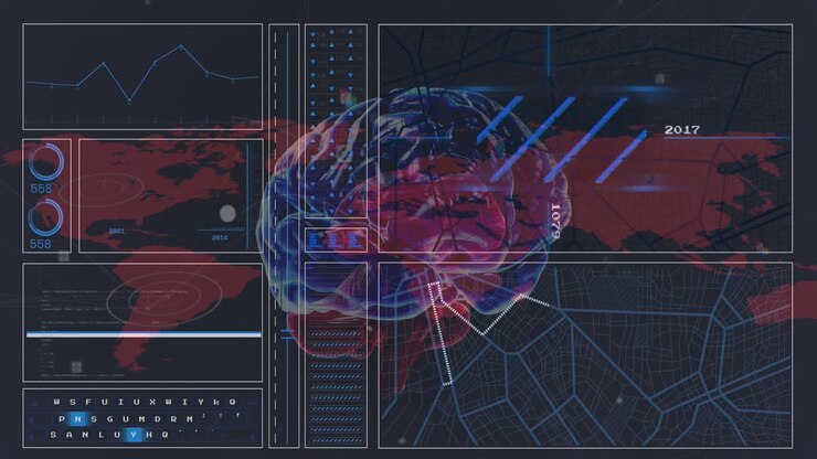 Animation of globe and data processing over scanners computer server