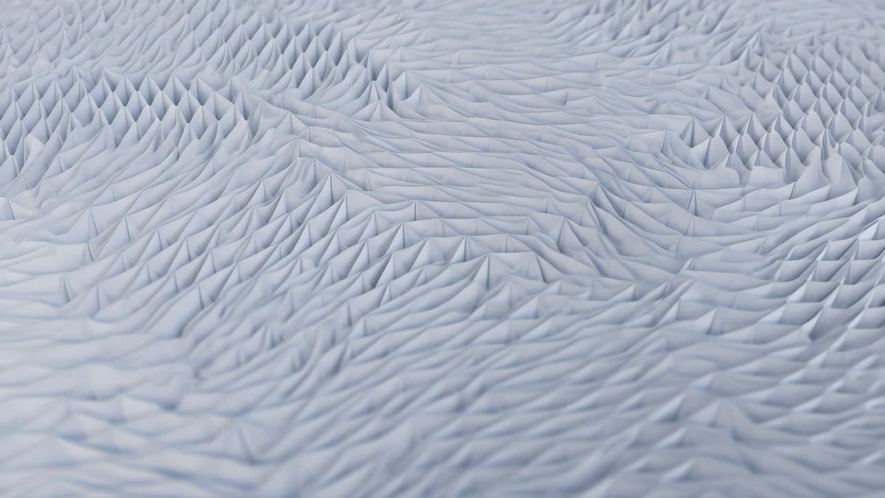 Abstract White Geometric 3D Surface Pattern