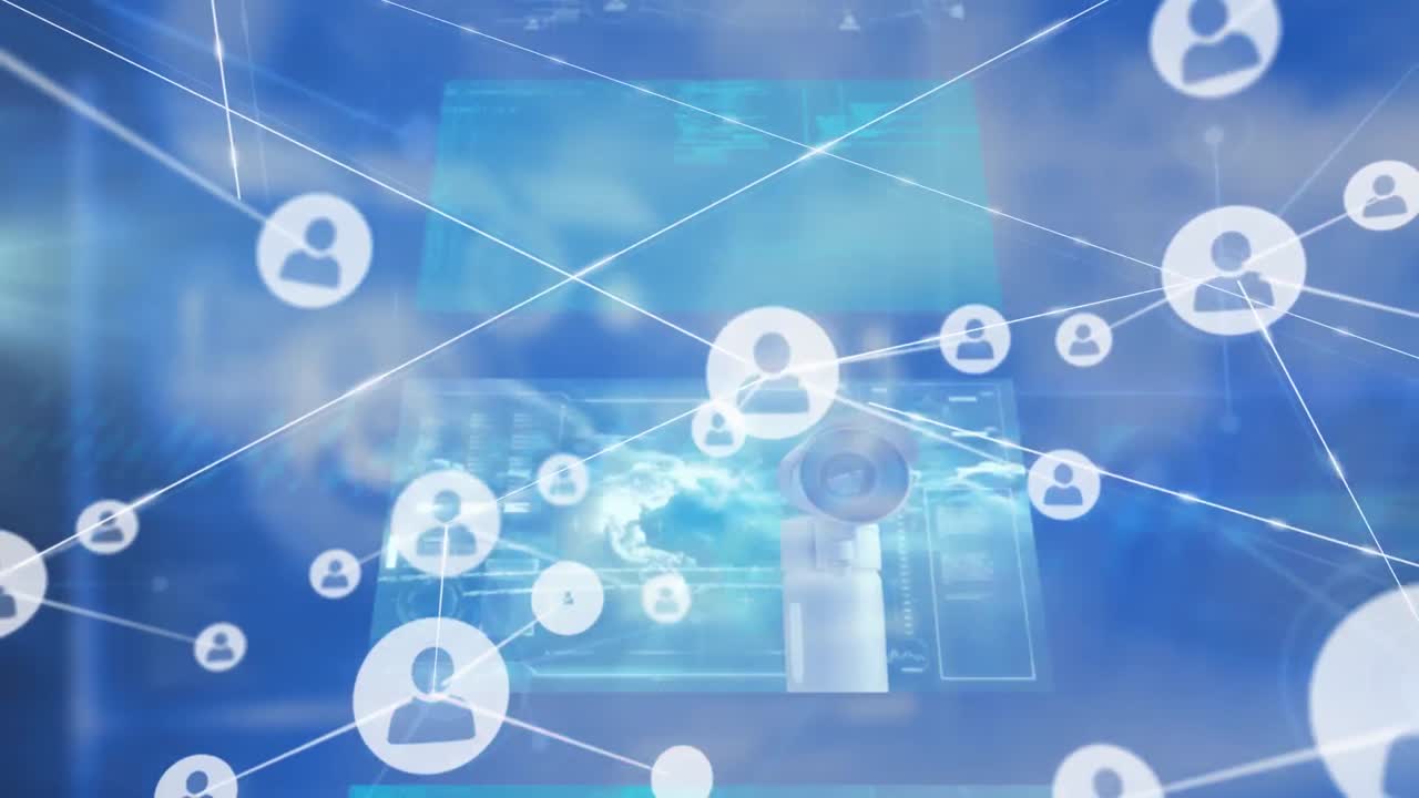 데이터 프로세싱을 통한 연결 네트워크의 애니메이션