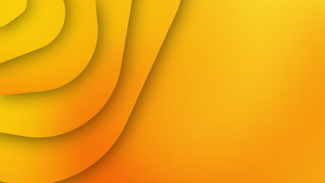bright yellow children's background with rounded geometric shapes rotating. abstract looped animation.