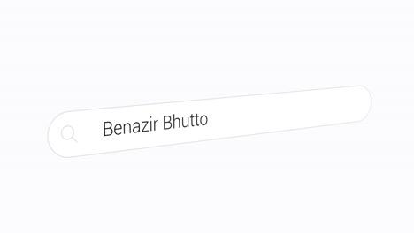 Searching-Benazir-Bhutto-On-Computer-Search-Engine---Pakistani-Politician-And-Stateswoman