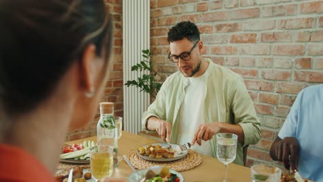 friends enjoying a meal together