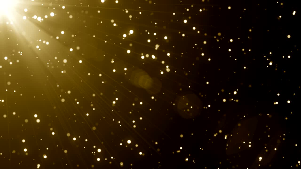 partículas de oro brillo bokeh premio polvo abstracto bucle de fondo