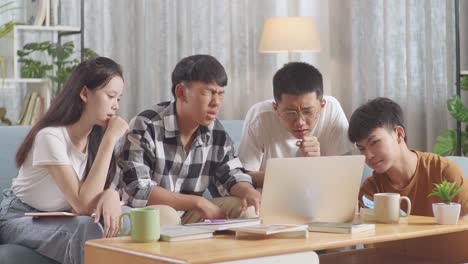 group of students studying together