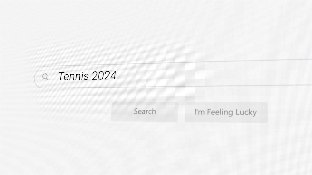 Searching for Tennis 2024 on Internet browser