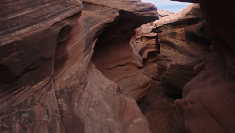 Pan-into-a-slot-canyon