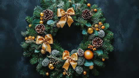 elegant gold christmas wreath